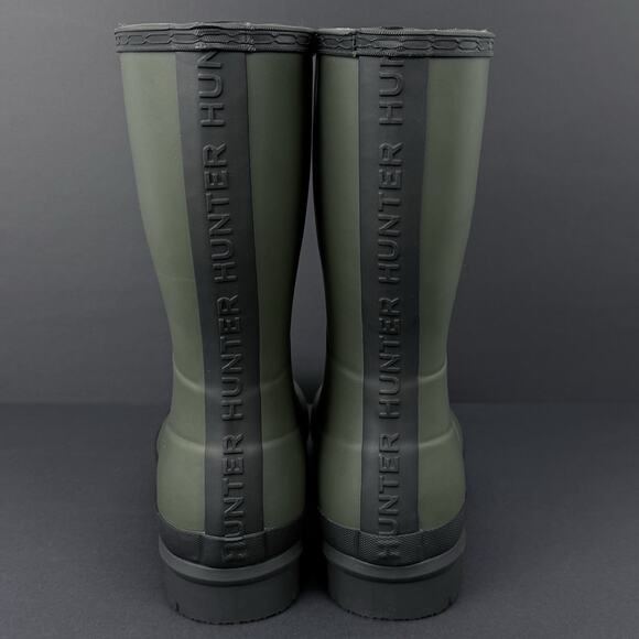 Hunter Original Short Rain Boots Men’s Size 11 Green Black Waterproof New No Box main image 2
